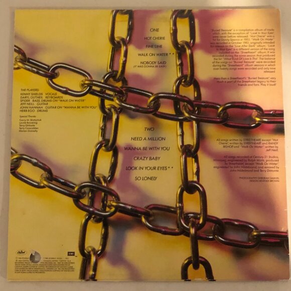 Streetheart Buried Treasure Classic Rock Vinyl Record 1984 - Picture 2 of 4